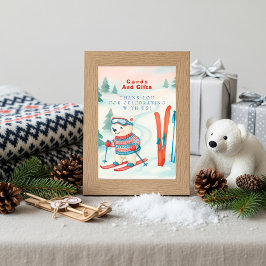 Après Bébé Ski baby Polar Bear Cards & Gifts Sign Einladung