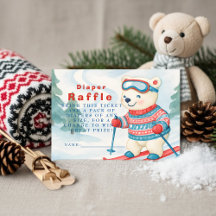 Après Bébé Ski Baby Polar Bear Windel-Raffle-Karte