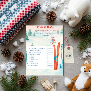 Après Bébé Ski Baby The Price is Right Spielkarte Einladung