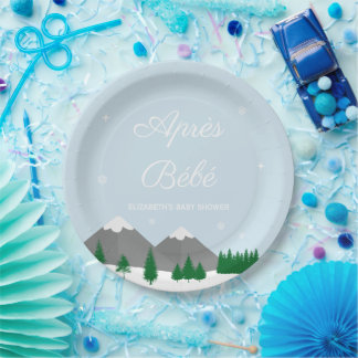 Après Bébé Winter Baby Shower Pappteller