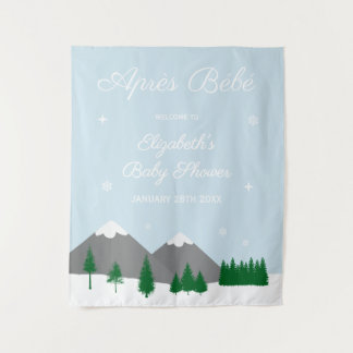 Après Bébé Winter Baby Shower Wandteppich