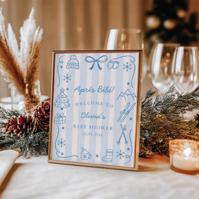 Après Bébé Winter Baby Shower Willkommen Poster (Von Creator hochgeladen)