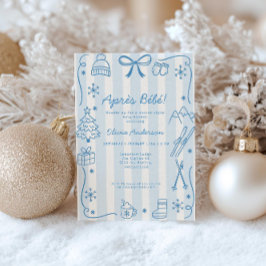 Après Bébé Winter Boy Registry QR Code Baby Shower Einladung