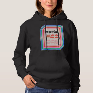 Après Den ganzen Tag 70er Retro Striped Typ Damen Hoodie