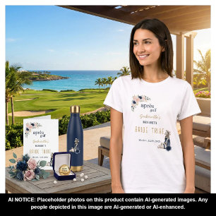 Après Golf Junggesellinnenabschied Blau Elegant Vo T-Shirt
