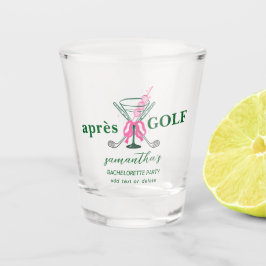 Aprés Golf Martini Coquette Bow Bachelorette Party Schnapsglas