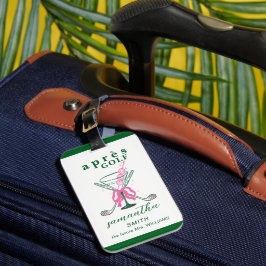 Aprés Golf Martini Coquette Schleife Junggesellinn Gepäckanhänger