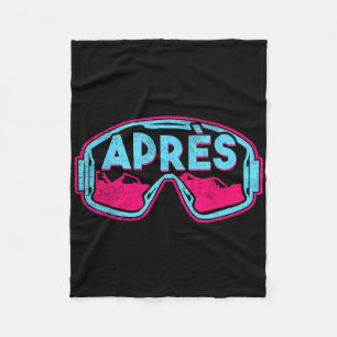 Après, Retro-Ski-Schneebrett-Vintage-80er-90er-Ski Fleecedecke