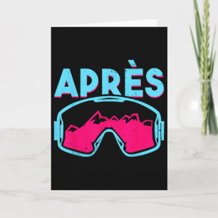 Après, Retro-Skibrille Vintage 80er 90er Skifahren Karte