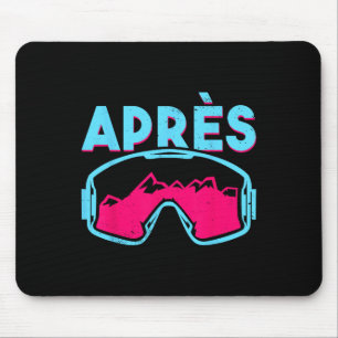 Après, Retro-Skibrille Vintage 80er 90er Skifahren Mousepad