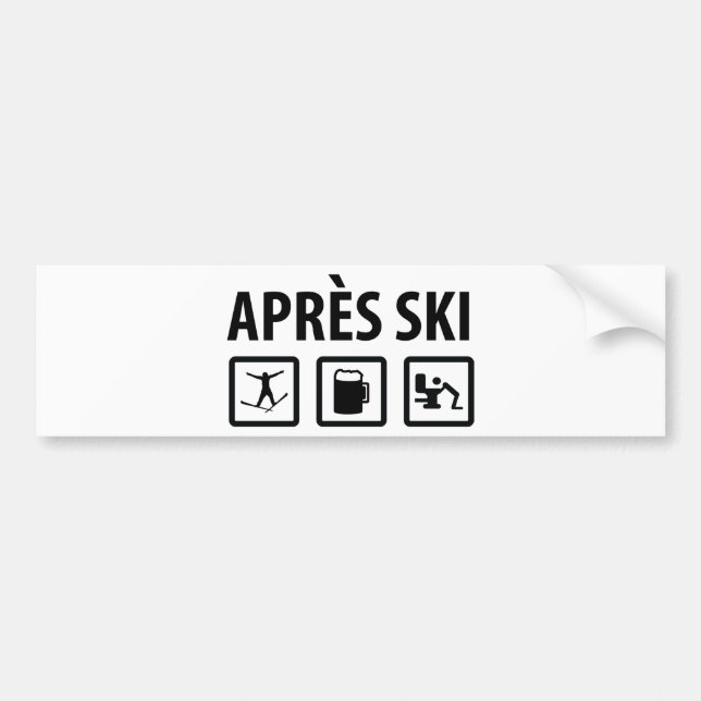 apres Ski Autoaufkleber (Vorne)