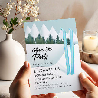 Apres Ski Birthday Einladung