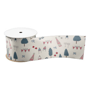 Apres Ski Champagne Pink Wintergeschenk Wrap Satinband