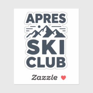 Apres Ski Club Berglogo - Benutzerdefiniert Herren Aufkleber