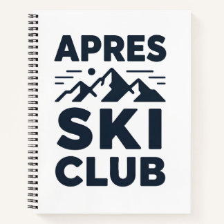 Apres Ski Club Berglogo - Benutzerdefinierte Winte Notizbuch