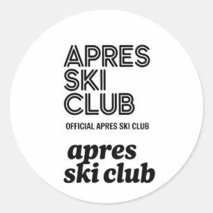 Apres Ski Club Kaffeetasse – Geschenk für Winter-S Runder Aufkleber