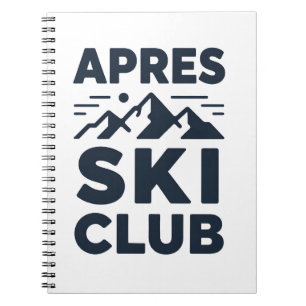 Apres Ski Club Mountain Logo - Benutzerdefinierte Notizblock