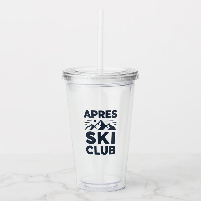 Apres Ski Club Mountain Logo - Custom Mens Winter  Acryltrinkbecher (Vorderseite)