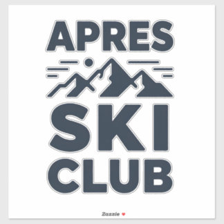 Apres Ski Club Mountain Logo - Custom Mens Winter  Aufkleber