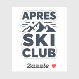 Apres Ski Club Mountain Logo - Custom Mens Winter  Aufkleber