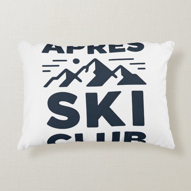 Apres Ski Club Mountain Logo - Custom Mens Winter  Dekokissen (Vorderseite)
