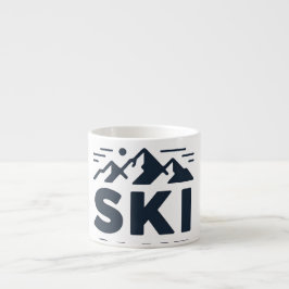Apres Ski Club Mountain Logo - Custom Mens Winter  Espressotasse