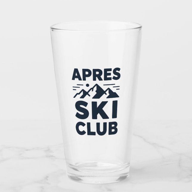 Apres Ski Club Mountain Logo - Custom Mens Winter  Glas (Vorderseite)