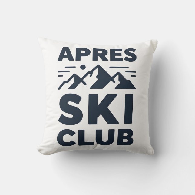 Apres Ski Club Mountain Logo - Custom Mens Winter  Kissen (Vorderseite)