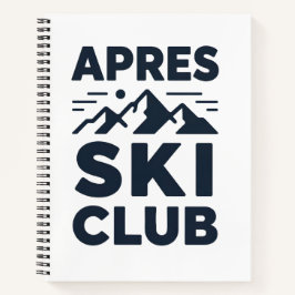 Apres Ski Club Mountain Logo - Custom Mens Winter  Notizbuch