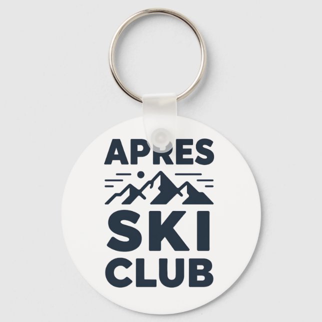 Apres Ski Club Mountain Logo - Custom Mens Winter  Schlüsselanhänger (Vorderseite)