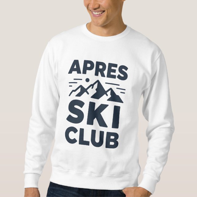Apres Ski Club Mountain Logo - Custom Mens Winter  Sweatshirt (Vorderseite)