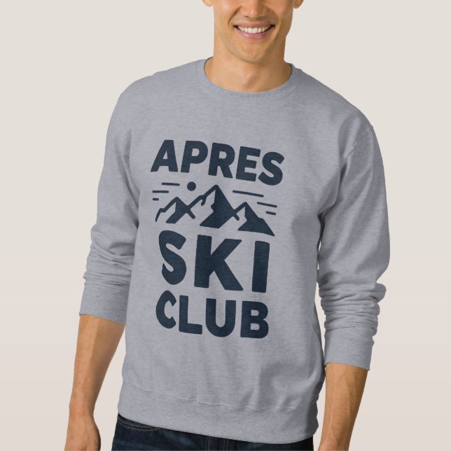 Apres Ski Club Mountain Logo - Custom Mens Winter  Sweatshirt (Vorderseite)