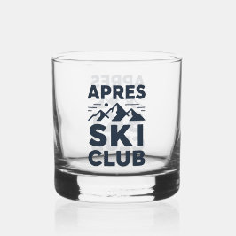Apres Ski Club Mountain Logo - Custom Mens Winter  Whiskyglas