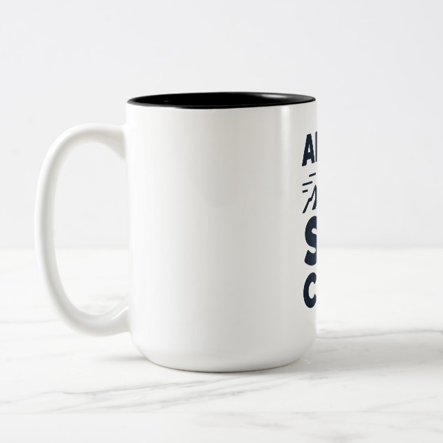 Apres Ski Club Mountain Logo - Custom Mens Winter  Zweifarbige Tasse (Links)