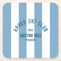 Apres Ski Club Retro Blau Cabana Streifen Ski Part