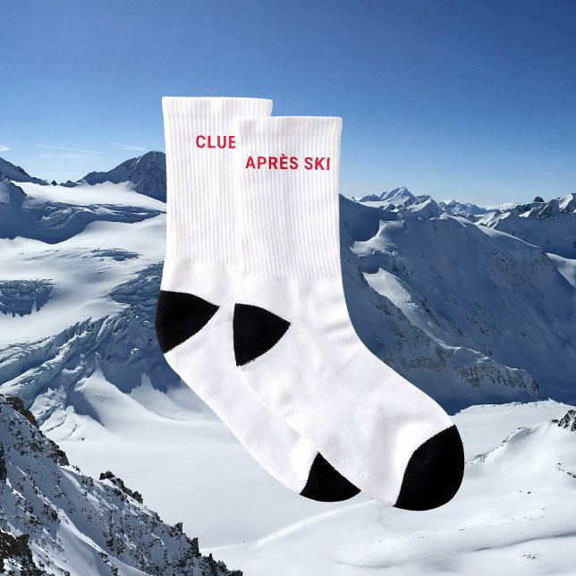 Après Ski Club Winter Rot Minimal Unisex Socken (Von Creator hochgeladen)