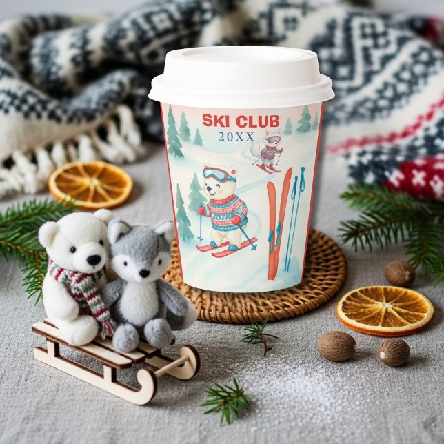  Apres Ski Club Woodland animals WInter Pappbecher (Apres Ski Club Woodland animals WInter Paper Cups)