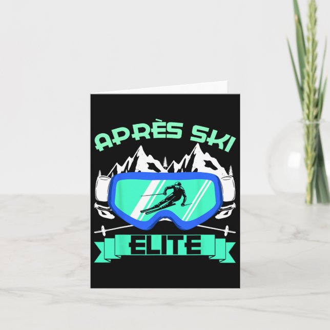 Apres Ski Elite Skifahren Snowboarden Ski Bunny Sk Karte (Vorderseite)