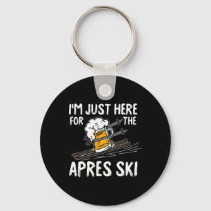 Apres Ski Funny Skier Winter Skipass Schlüsselanhänger