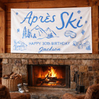 Après-Ski-Geburtstags-Ski-Party-Vinylbanner