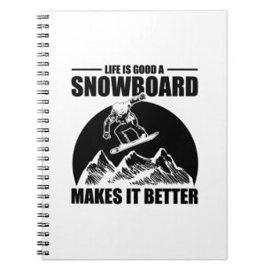 Apres-ski-Geschenk   Snowboard Snowboarder Winter  Notizblock