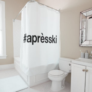 APRES SKI Hashtag Duschvorhang