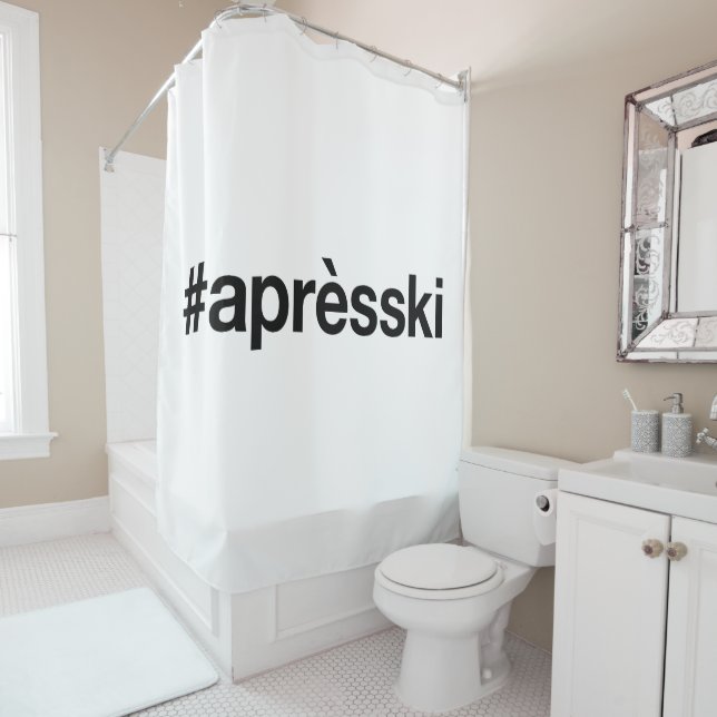 APRES SKI Hashtag Duschvorhang (Beispiel)