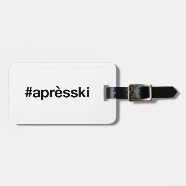 APRES SKI Hashtag Gepäckanhänger (Vorderseite horizontal)