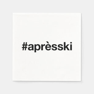 APRES SKI Hashtag Serviette