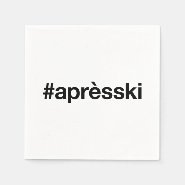 APRES SKI Hashtag Serviette (Vorderseite)