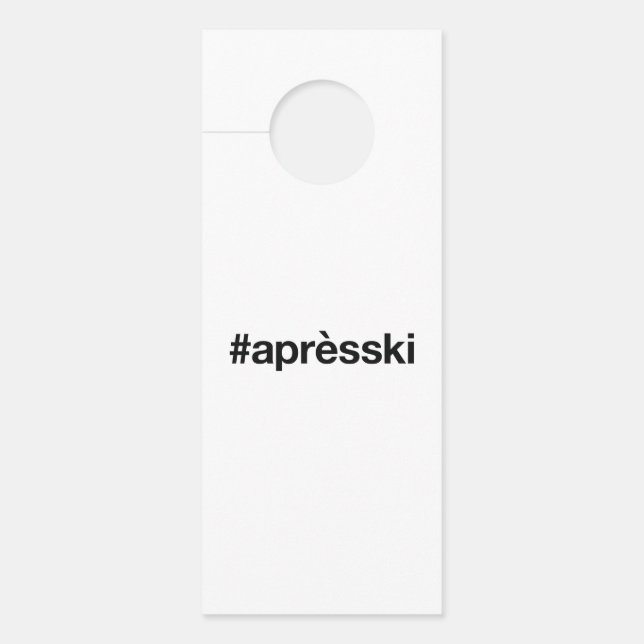 APRES SKI Hashtag Türanhänger (Vorderseite)