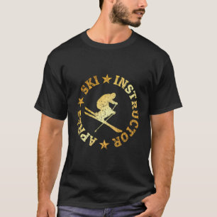 Apres Ski Instructor Siegel Vintag Gelb Verlassen T-Shirt