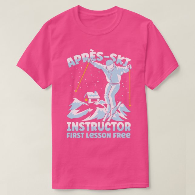 Apres Ski Instructor Skiing2 T-Shirt (Design vorne)