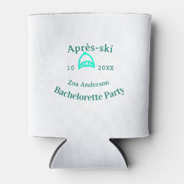 Après-Ski-Junggesellinnenabschied Türkis Hut Name  Dosenkühler